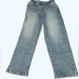 G by Giuliana Denim Straight Leg Pant With Elastic Waist- Size 4